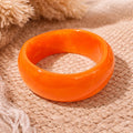 bracelet manchette orange en résine style bohème chic femme